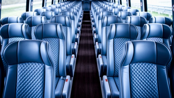 56 passenger charter bus interior