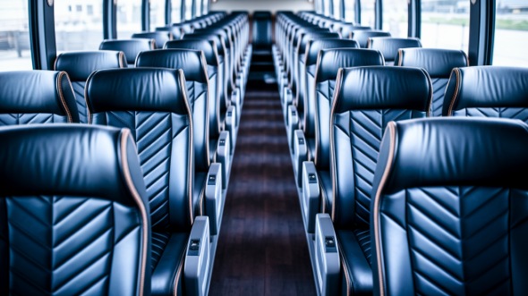 chicago 50 passenger charter bus inside