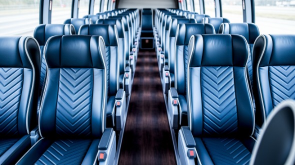 chicago 54 passenger charter bus inside