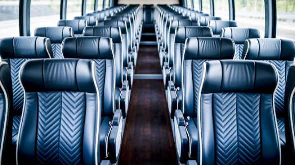 chicago 56 passenger charter bus inside