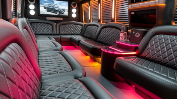 party bus rental interior