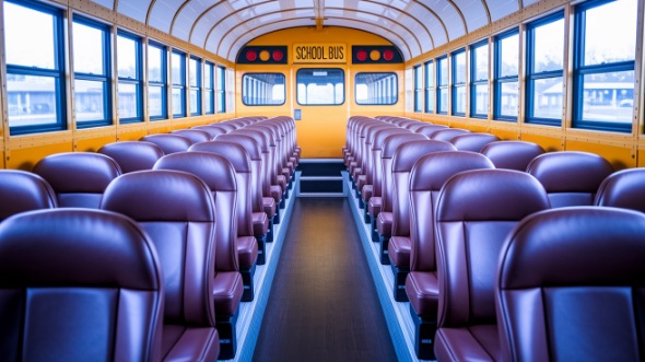 school bus rental interior
